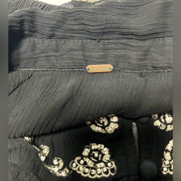 Free People Kasey Top Black Chiffon Size M - Picture 6 of 8